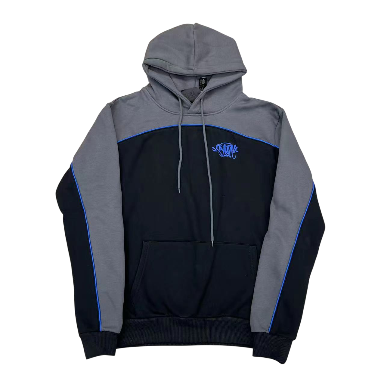 SYNA GREY AND BLUE HOODIE
