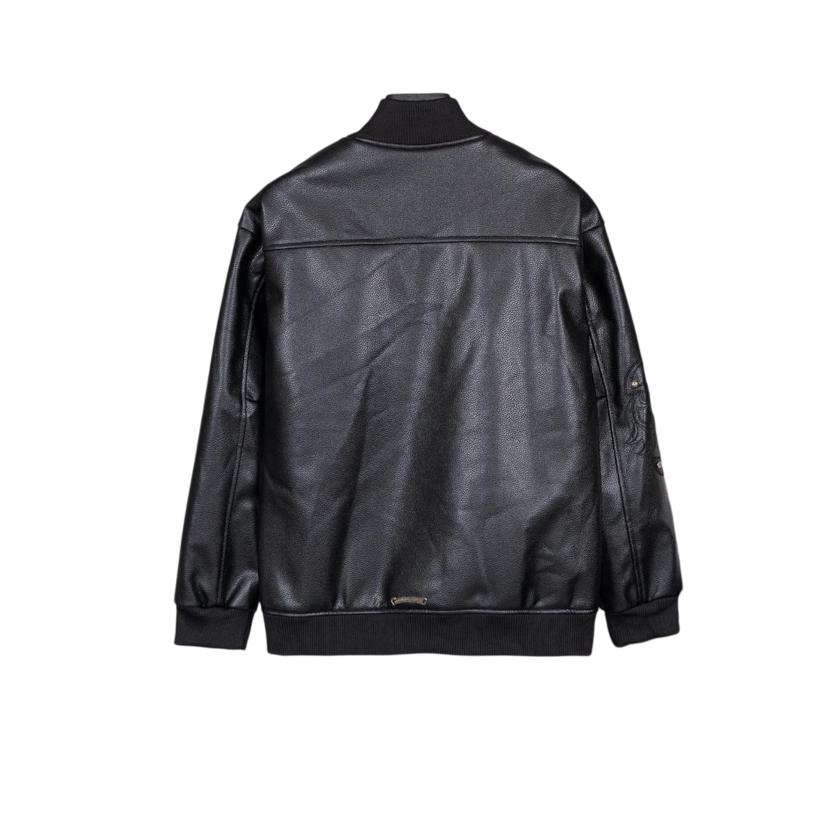 CHROME HEARTS LEATHER VARSITY JACKET