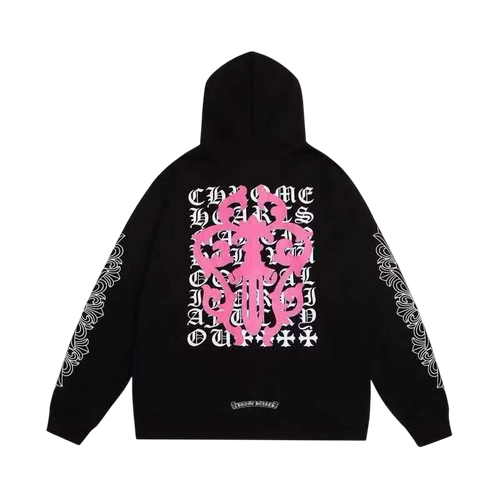 CHROME HEARTS VERTICAL LOGO ZIP UP HOODIE