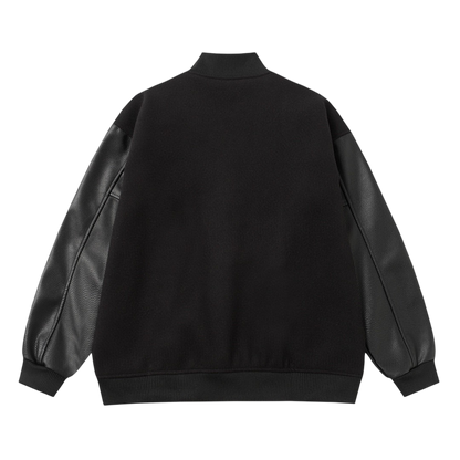 AMIRI STRAGGERED LOGO VARSITY JACKET