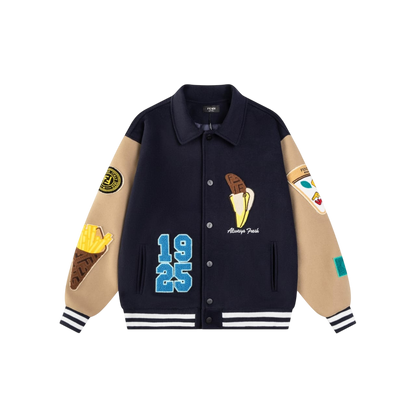 FENDI COLLEGE-STYLE BOMBER JACKET