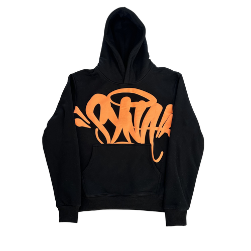 SYNA BLACK RED PUFF HOODIE