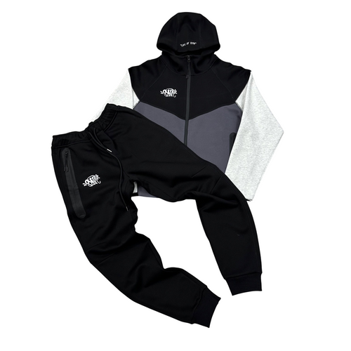 SYNA BLACK AND WHITE TRACKSUIT.