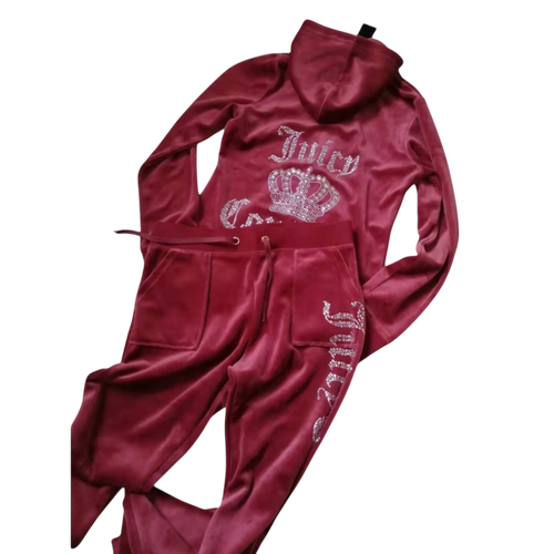 JUICY COUTURE WINE RED CROWN SET