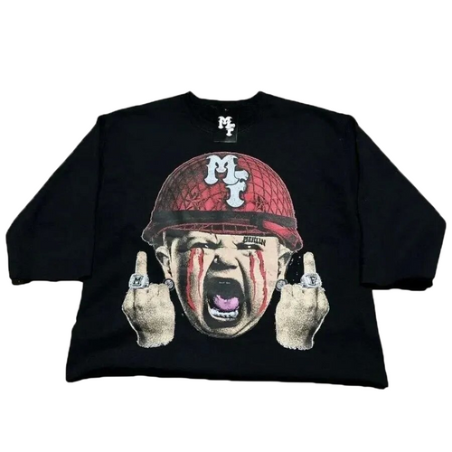 BABY FLIPPING OFF GRAPHIC TEE
