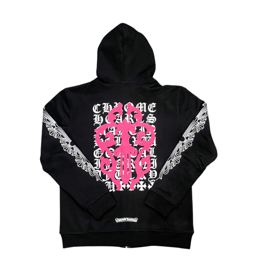 CHROME HEARTS PINK HORSESHOE ZIPUP