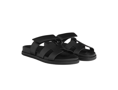 HERMES SLIPPERS BLACK