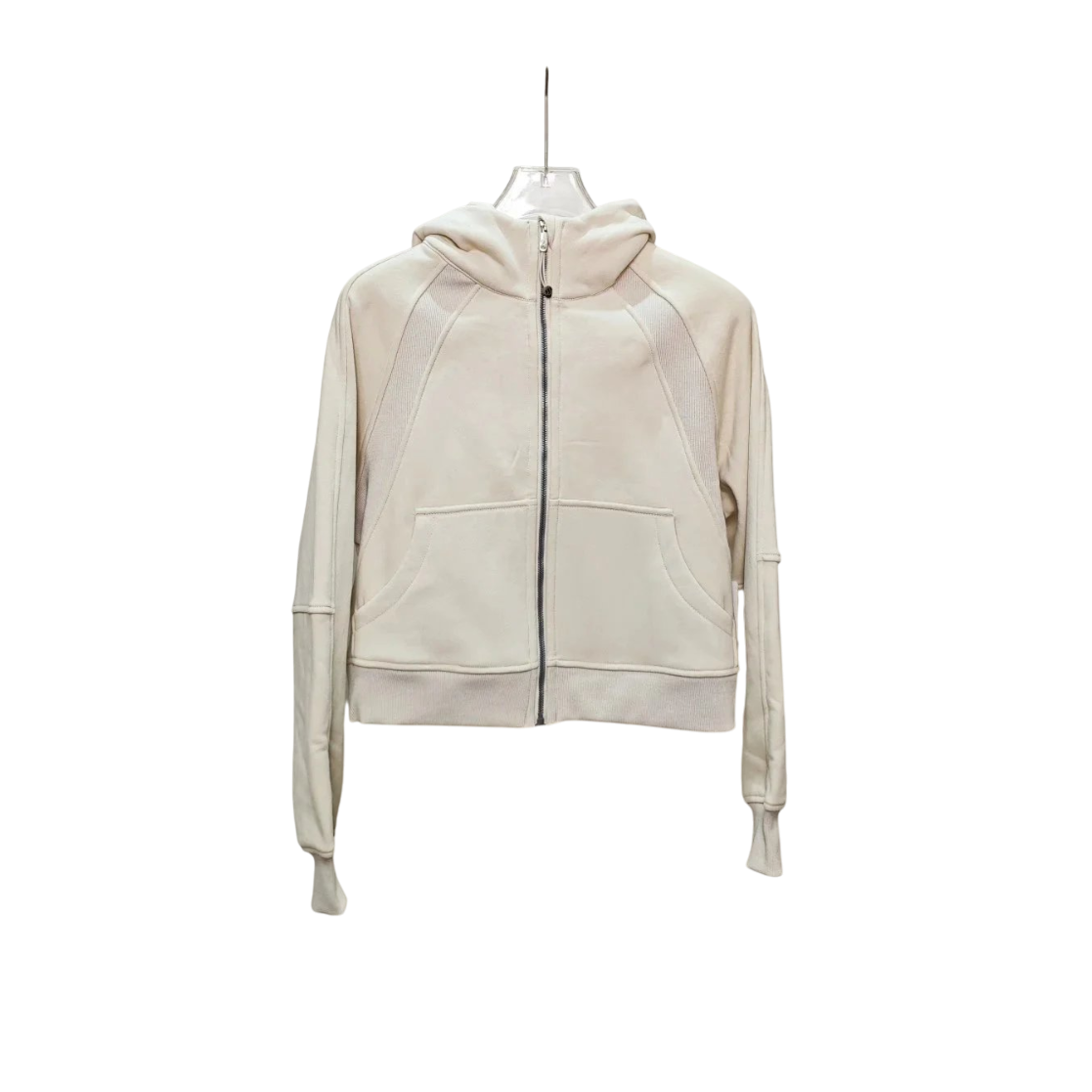 LULU LEMON BONE WHITE ZIP UP