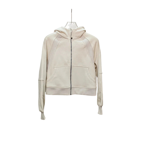 LULU LEMON BONE WHITE ZIP UP