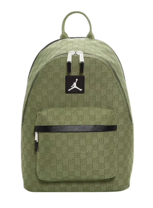 GREEN JORDAN MONOGRAM BACKPACK