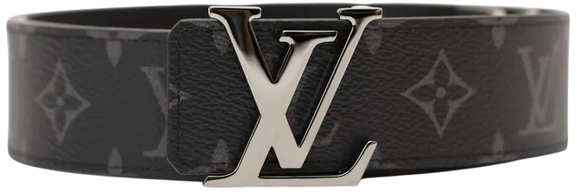 LV Belt Black and Silver