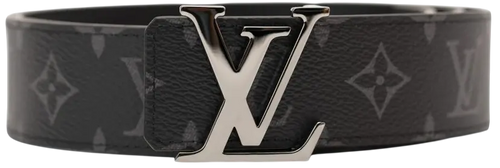 LV Belt Black and Silver