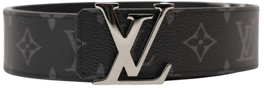 LV Belt Black and Silver