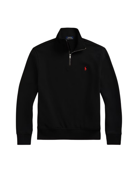 RALPH LAUREN BLACK SWEATER RED LOGO