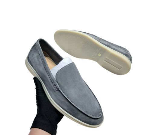 SPACE GREY LORO PIANA LOAFERS