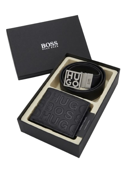 BOSS LEATHER BELT X WALLET BUNDLEE
