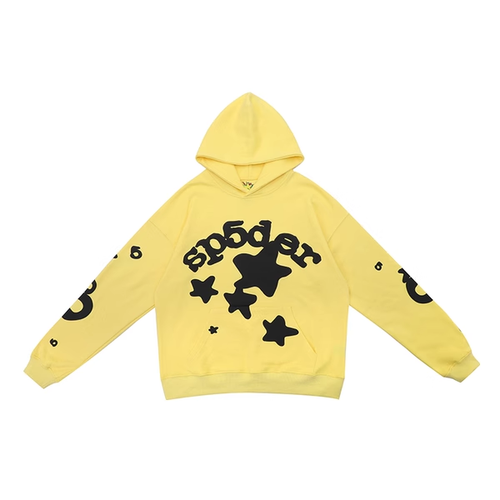 SP5DER YELLOW HOODIE