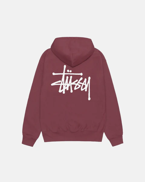 STUSSY WINE RED HOODIE