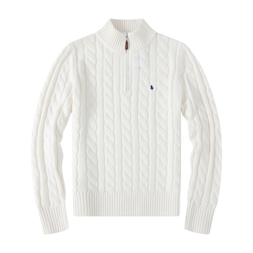 RALPH LAUREN EMBROIDERED SWEATER WHITE