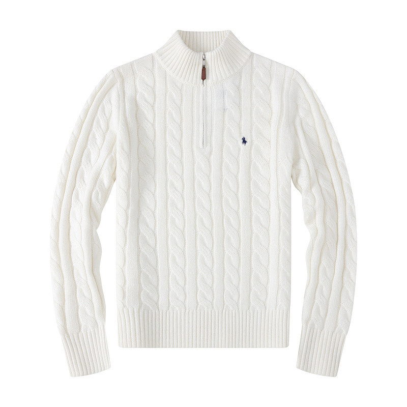 RALPH LAUREN EMBROIDERED SWEATER WHITE