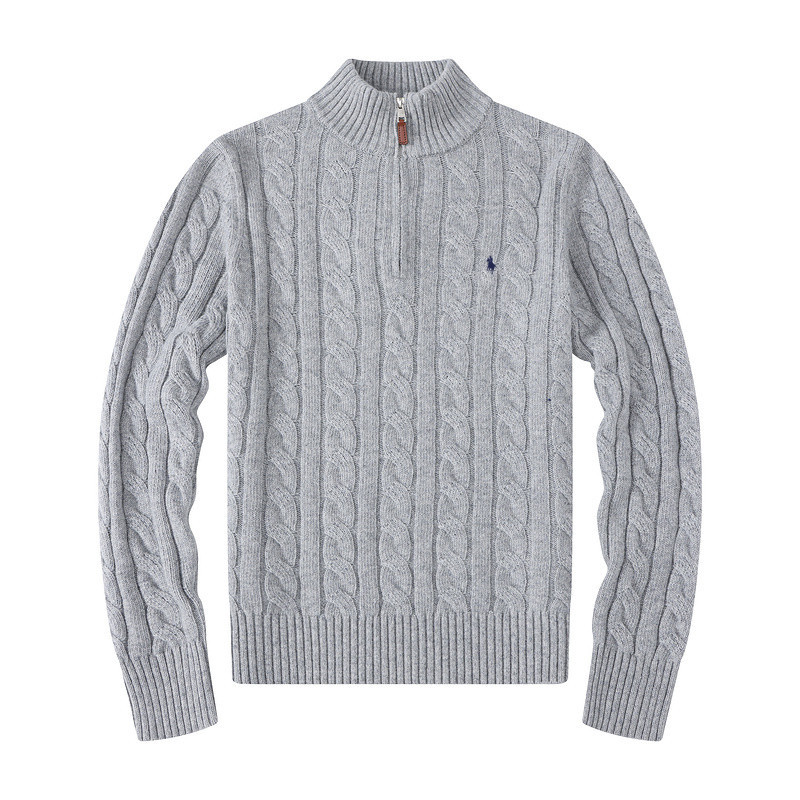 RALPH LAUREN EMBROIDERED SWEATER GRAY