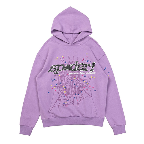 SP5DER LIGHT PURPLE HOODIE