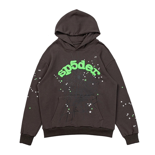 SP5DER BROWN HOODIE