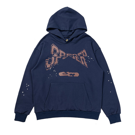SP5DER DISRUPT BLUE HOODIE