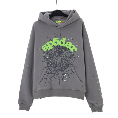SP5DER  DARK GRAY/GREEN  HOODIE