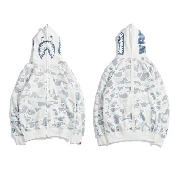 BAPE STARRY SKY RIBBON WHITE ZIP