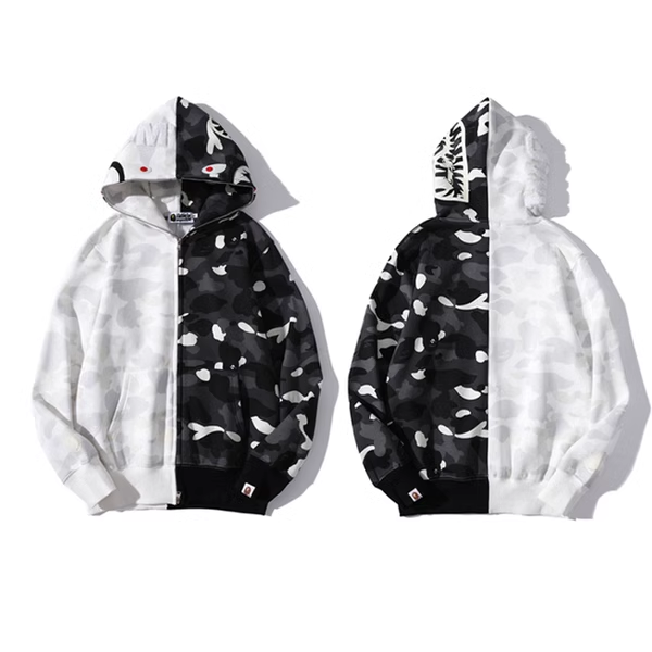 BAPE B/W ZIP