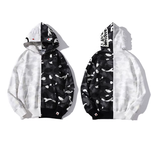 BAPE B/W ZIP