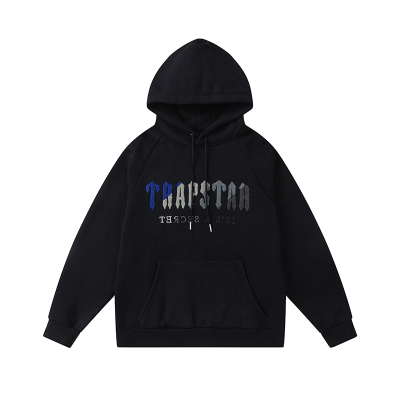TRAPSTAR BLACK HOODIE B/W/G/B