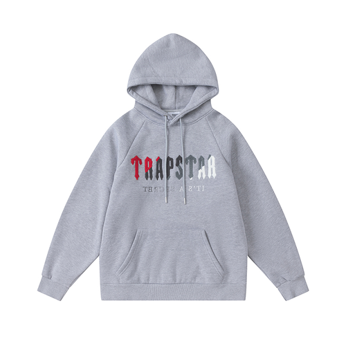 TRAPSTAR HOODIE GREY R/B/W