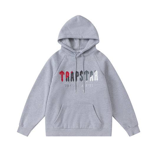 TRAPSTAR HOODIE GREY R/B/W