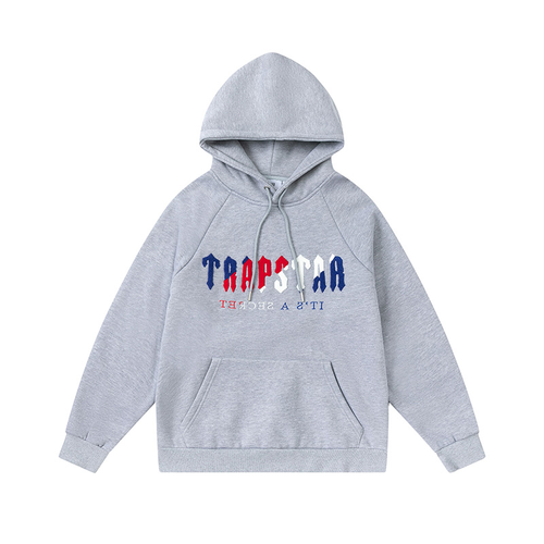 TRAPSTAR HOODIE GREY B/R/W