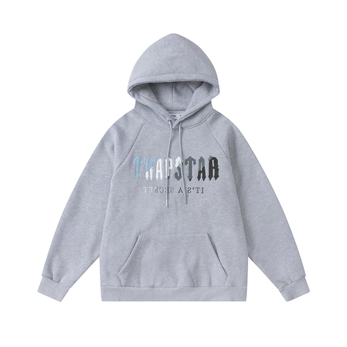 TRAPSTAR HOODIE GREY B/W/G