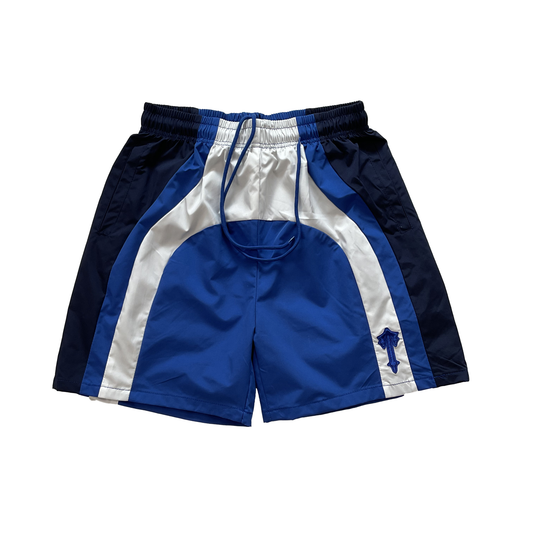 TRAPSTAR PANNELED SHORTS BLUE