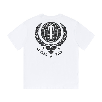 TRAPSTAR GLOBAL TIES SHIRT WHITE