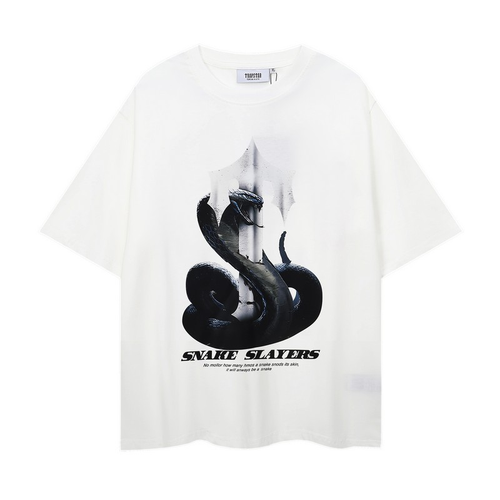 TRAPSTAR SNAKE SLAYERS SHIRT WHITE