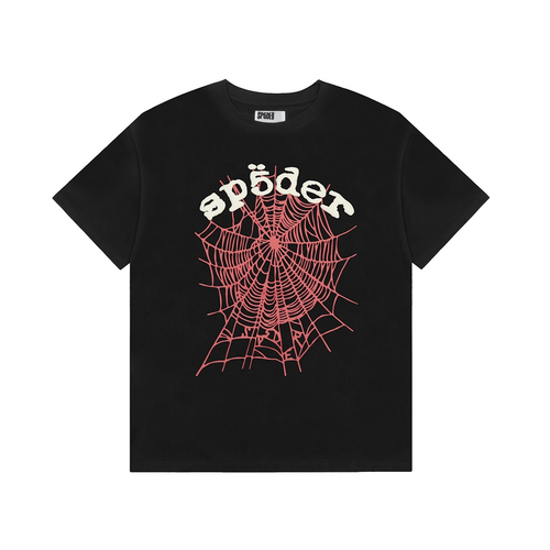 SP5DER RED ON BLACK SHIRT