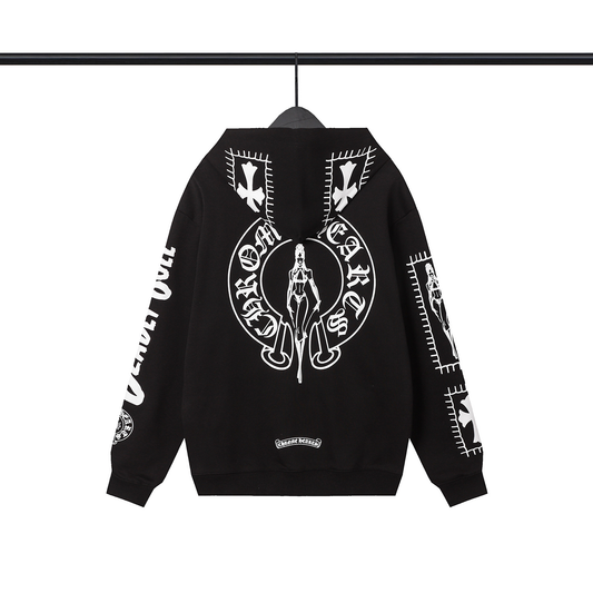 CHROME HEART BLACK ANGEL HOODIE