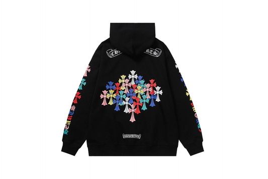 CHROME HEARTS RAINBOW BLACK HOODIE