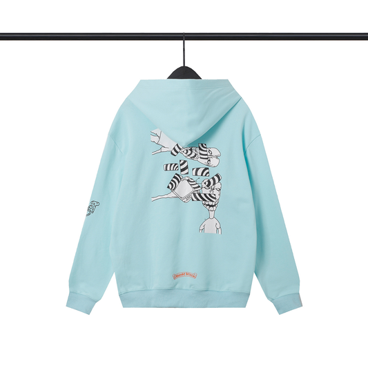 CHROME HEARTS BLUE ABSTRACT HOODIE