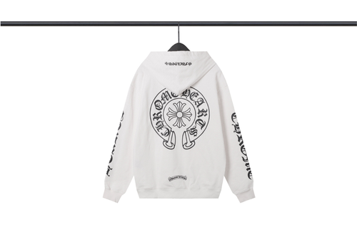 CHROME HEARTS WHITE PATTERENED HOODIE