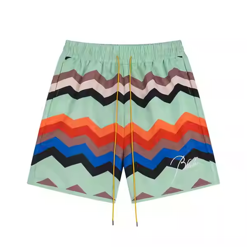 RHUDE GREEN ZZ SHORTS