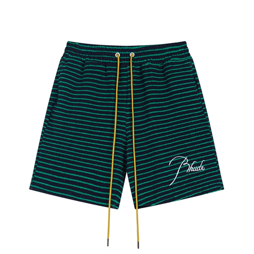 RHUDE DARK GREEN SHORTS