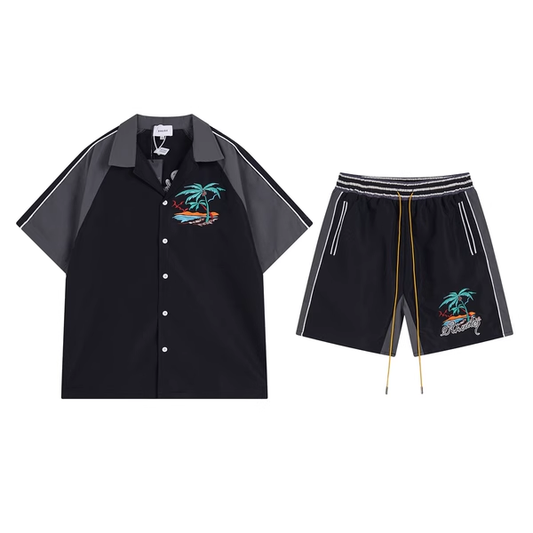 RHUDE BLACK BEACH SET