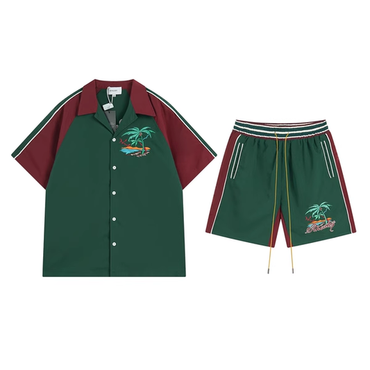 RHUDE GREEN BEACH SET
