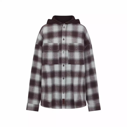 SKIMS PLAID LOOSE SHIRT JACKET